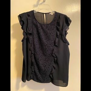 Charming Charlie’s Sleeveless Black Blouse